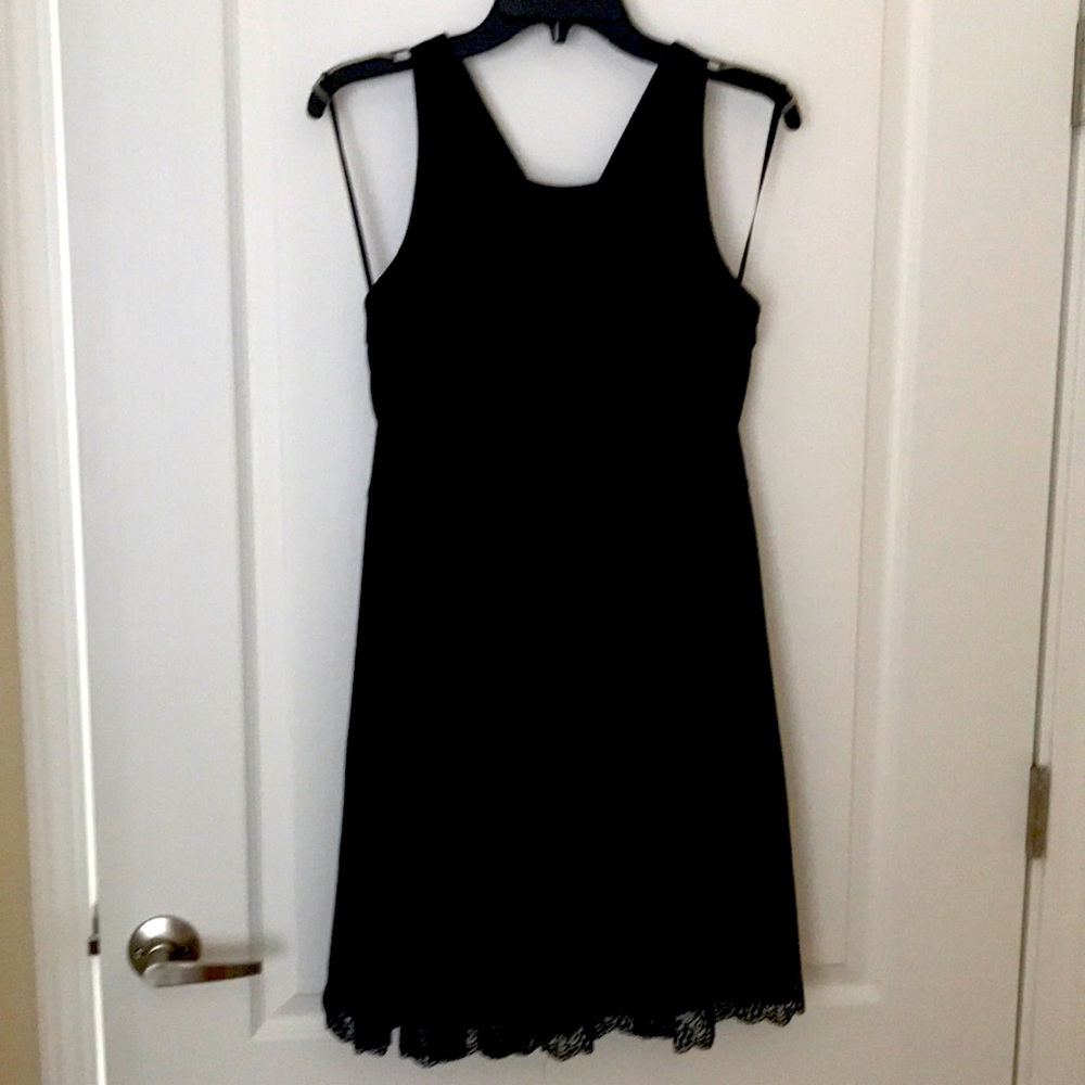 Black suede dress